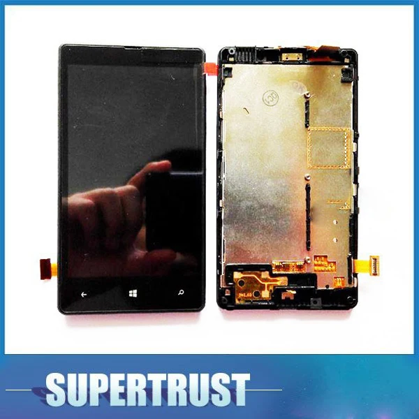 Черный цвет 800*480 4 3 дюйма для Nokia 820 N820 ЖК-дисплей + сенсорный экран с рамкой