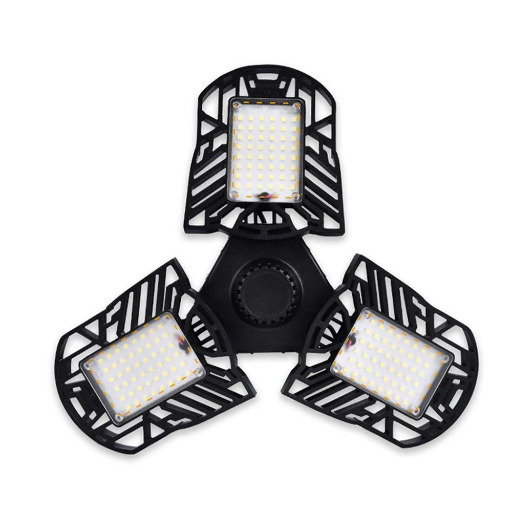 

E27 60W Motion Activated LED Garage Lights 6000LM AC85-265V Deformable LED Garage Ceiling Light With Radar Sensor for Full Area