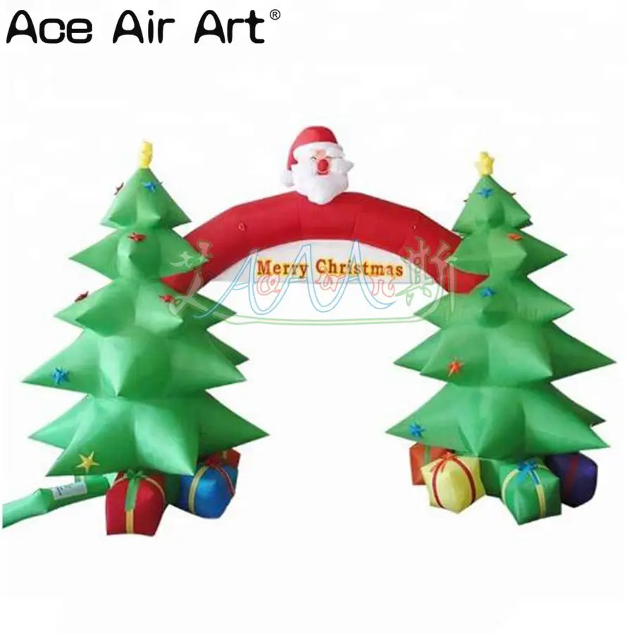 Новый дизайн рождественские украшения Рождественский Санта-арка Надувное дерево арка для продажи