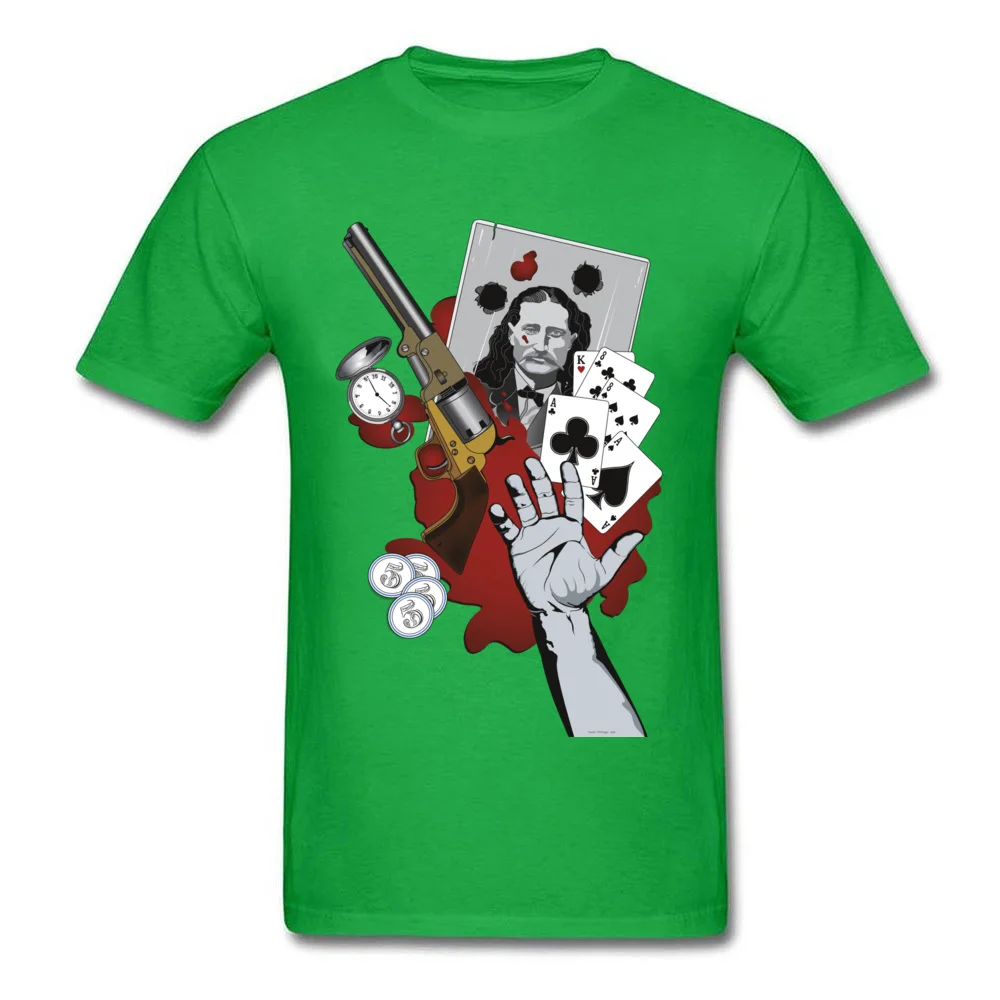 cosie Dead Mans Hand Men T-Shirt Funky Summer Short Sleeve Round Neck 100% Cotton Tops & Tees comfortable Tee Shirts Dead Mans Hand green