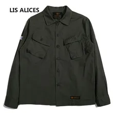Лис Алисы осень-весна Военная Униформа Стиль Для мужчин рубашка с длинным рукавом тактическая камуфляж армии США рубашка ripstop Повседневная Блузка форма