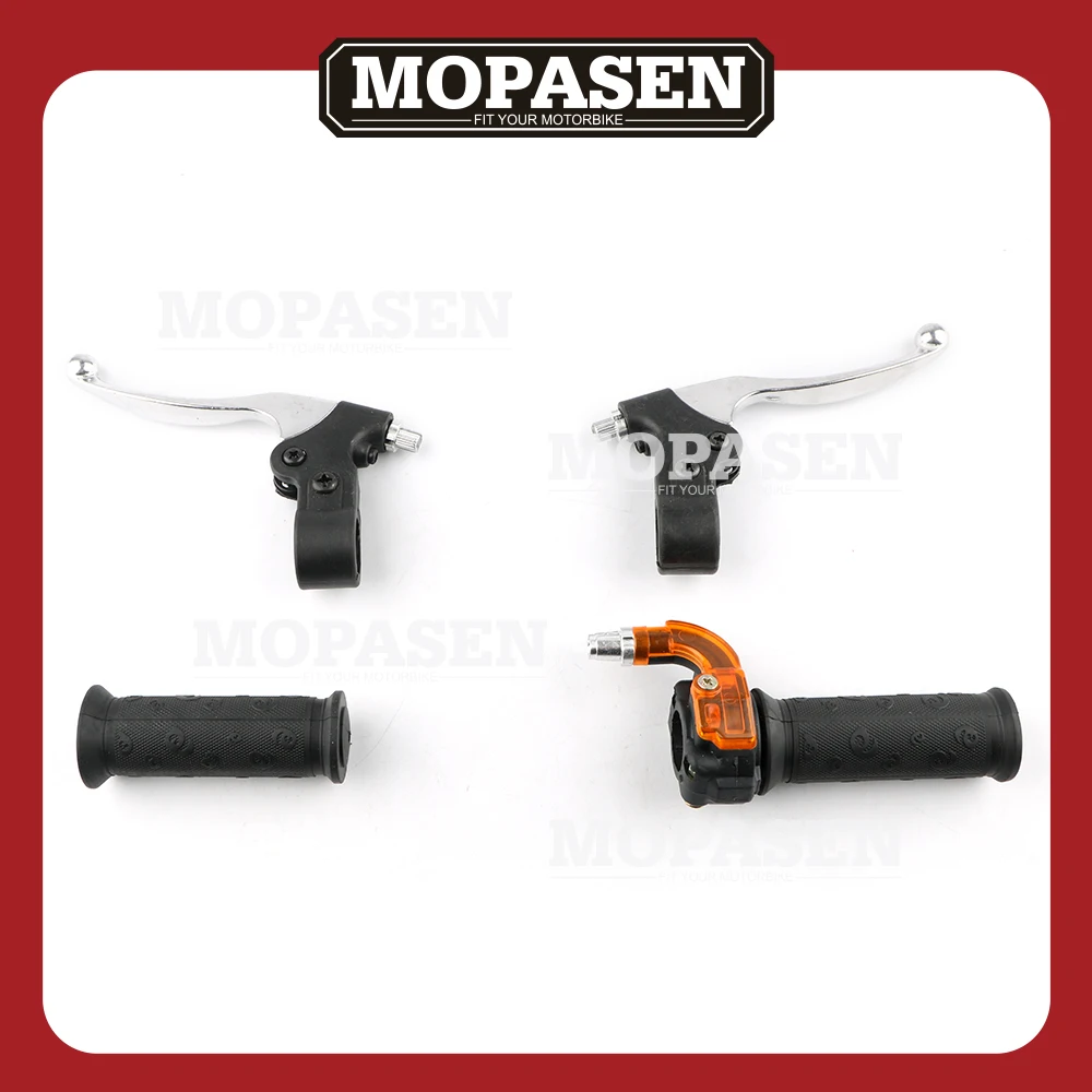 Twist Throttle Grips & Left Right Brake Levers Set Pocket Bike Brake
