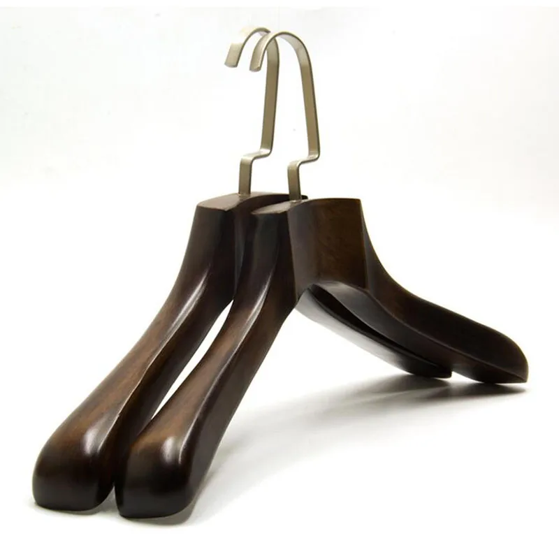 Luxury Wide Thick Suit Hangers, Deluxe Wood Clothing Garment Coat