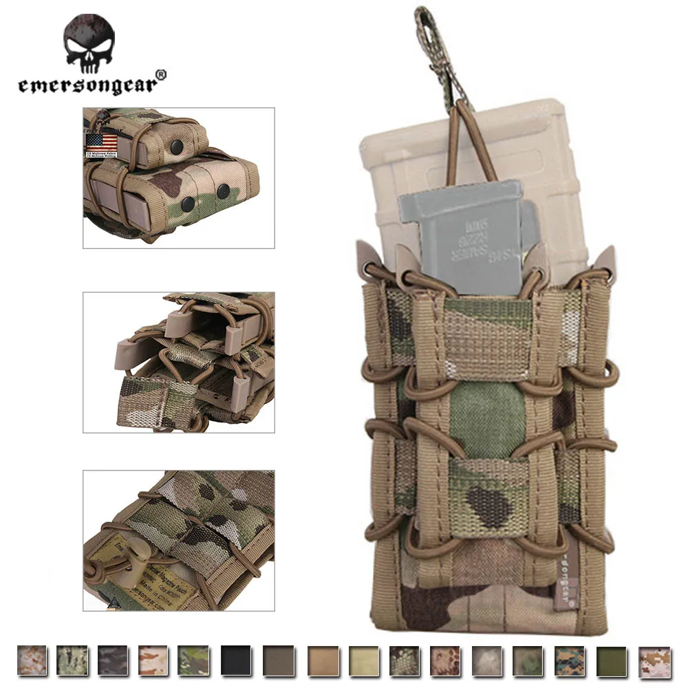 

Emersongear TC Double Magazine Pouch Emerson CS MAG Pouches MOLLE Camouflage EM6346 Multicam Olive Molle pouch mag