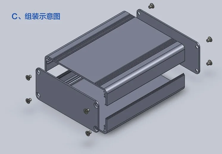 Алюминиевый корпус 88*38*110 мм PCB проект коробка чехол корпус алюминиевый корпус для электроники корпус DIY