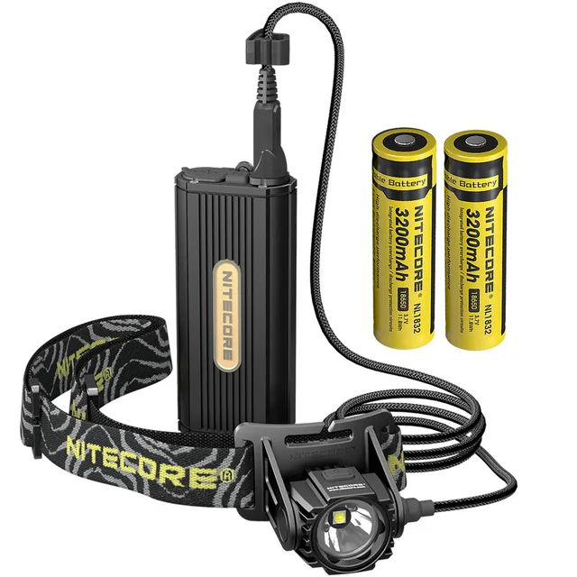 Nitecore HC70 1000 люминесцентный перезаряжаемый налобный фонарь для разведочных работ с 2x18650 внешним аккумулятором водонепроницаемый свет - Испускаемый цвет: Зеленый