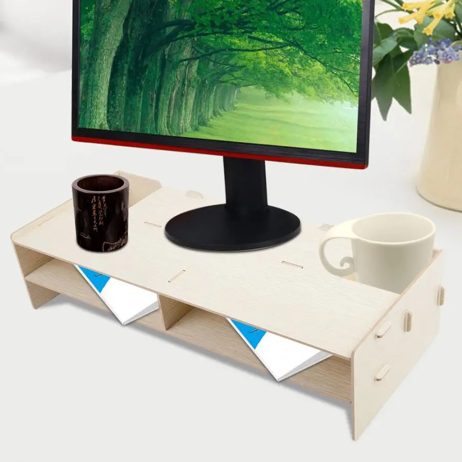 

New High Quality Laptop Table Modern Computer Monitor Laptop Stand Office Desktop Desk Shelf Storage Rack