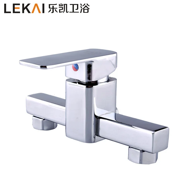 Factory direct kitchen zinc alloy double faucet lift type hot and cold mixing faucet bathroom custom