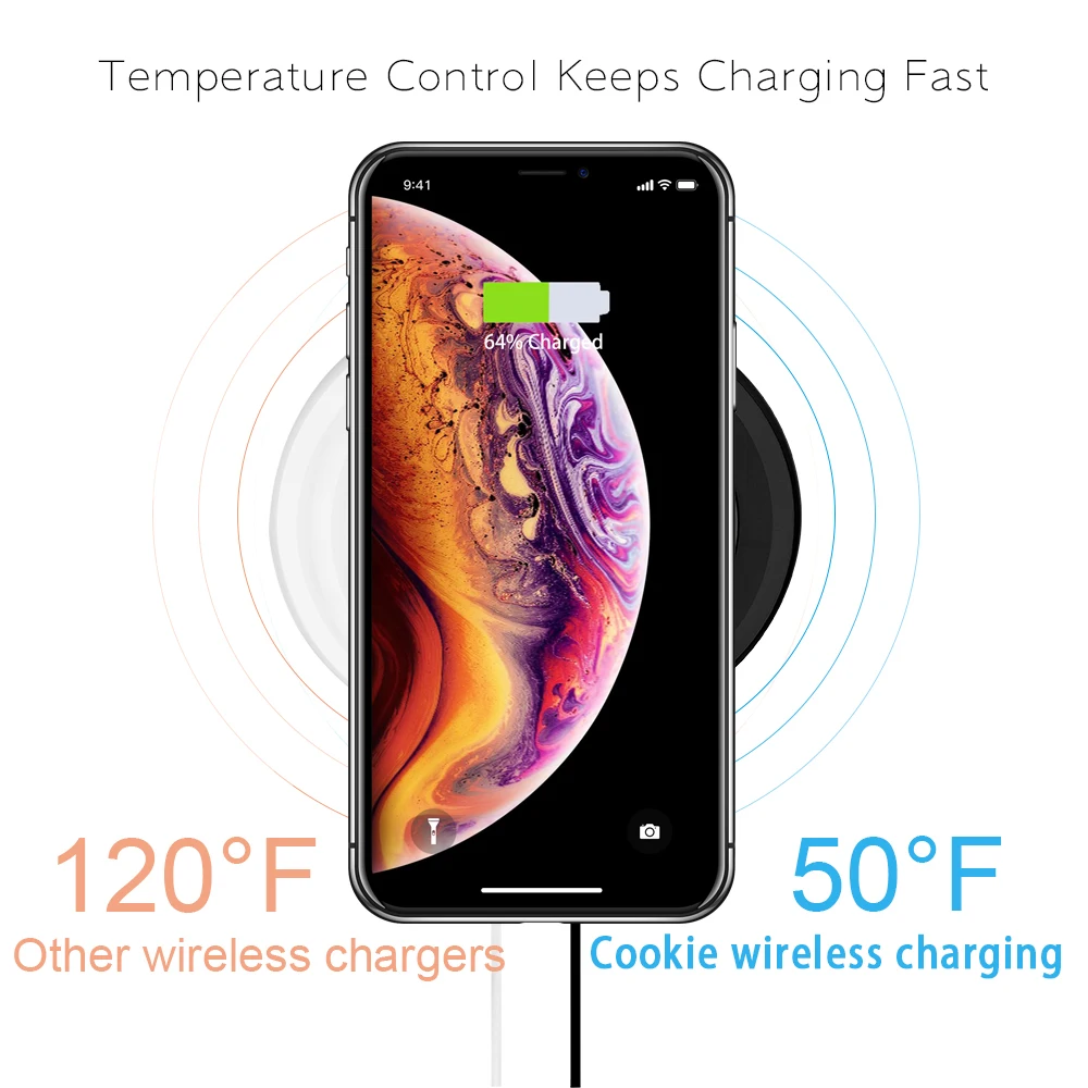 NYFundas Беспроводное зарядное устройство mini 10 Вт для samsung galaxy note 9 8 s9 s8 + s7 s6 edge plus
