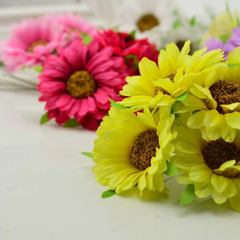 Венок ручной работы gerbera для домашнего сада 6 шт. материал свадебного банкета