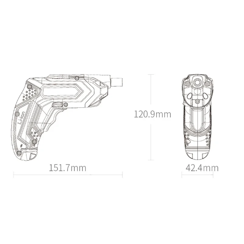 Xiaomi Mijia Tonfon, Беспроводная электрическая дрель, ударный пистолет, шуруповерт с насадками, 1500 мАч, перезаряжаемый аккумулятор