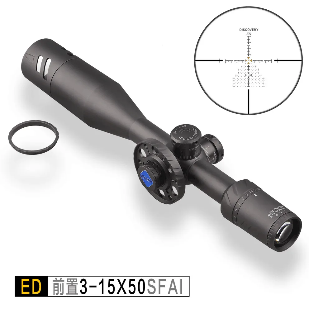 Обнаружение ED 3-15x50 SFIR тактическая оптика охотничий Riflescope чрезвычайно низкий хроматический дисперсионный первая фокальная плоскость винтовка Сфера