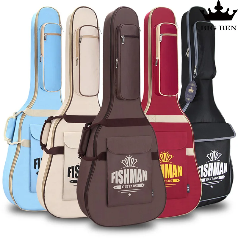 

600D Oxford waterproof fabric sponge thick folk guitar bag shoulders 40 41inch guitar case bags multiple colour acoustic guitar