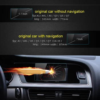 

For Audi A4 B8/ A5 8T 2008-2016 GPS Navigation Tempered Glass Screen Protector Cover Protective Film 1PCS Car Accessories