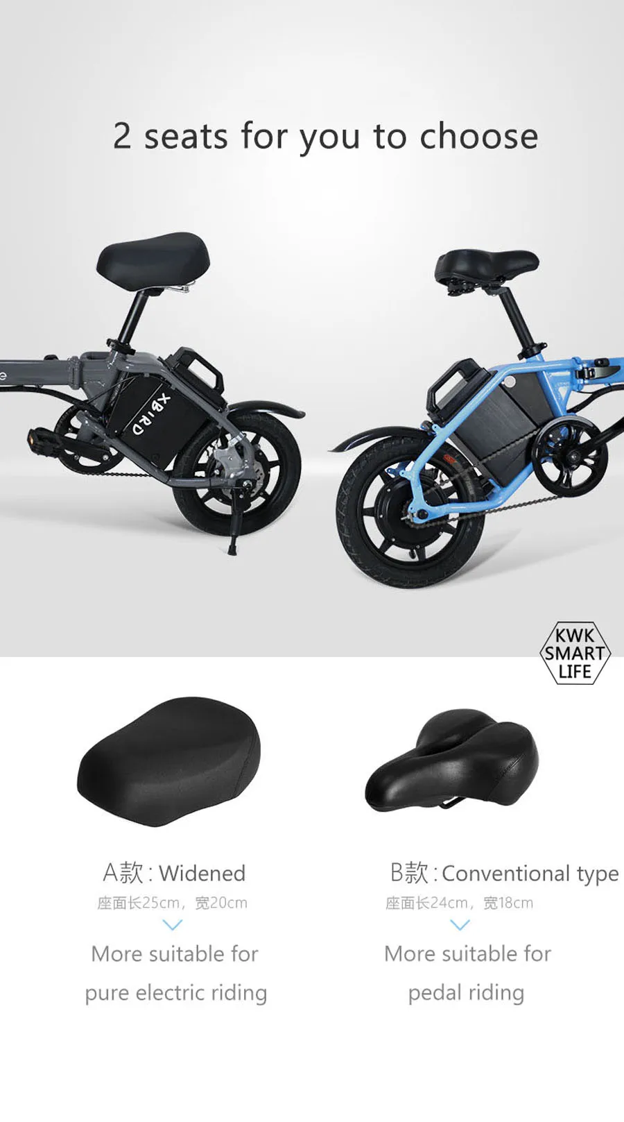 Discount 2019 X -Cape X -Bird D1 lite 120km-200km Foldable Electric bike 14 inch tires with light operated switch E-bike 6