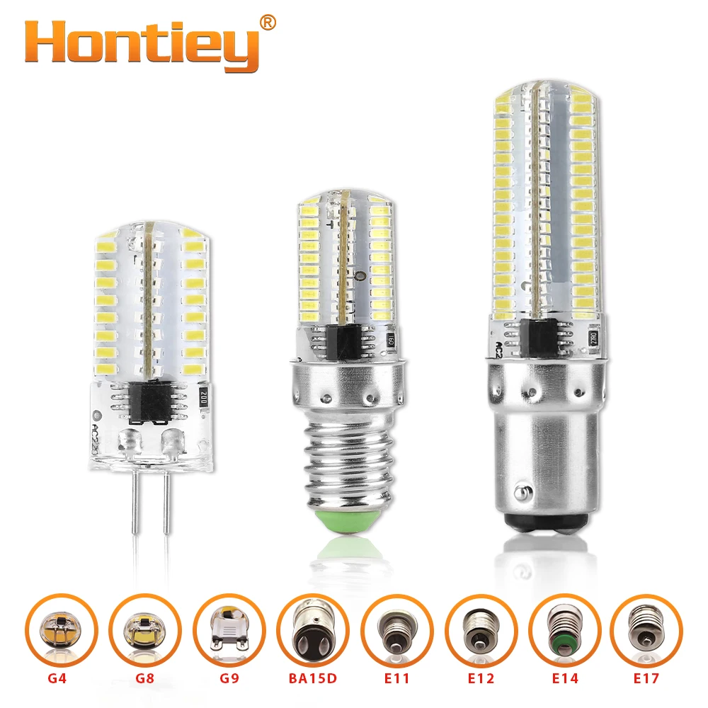 Силиконовые светодиодные лампы Hontiey Corn, 80 светодиодов, SMD 3014, G4, G8, G9, E11, E12, E14, E17, BA15D, энергосберегающие, сменные галогенные лампы|led corn bulb|corn bulbled corn | АлиЭкспресс