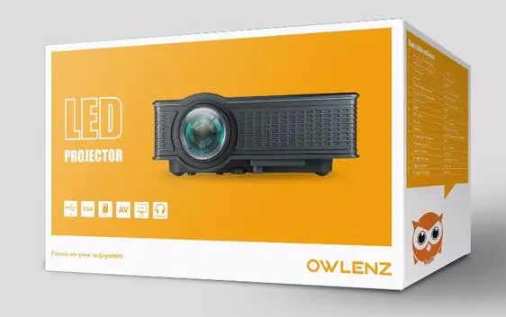 Owlenz sd50 плюс 1500 люмен Портативный мини светодиодный проектор для домашнего Театр