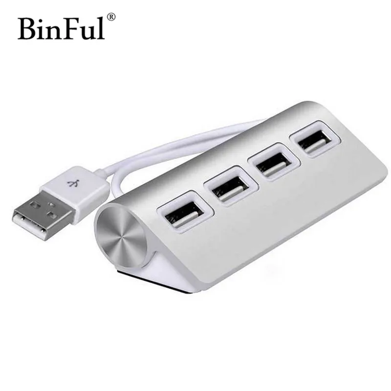 

BinFul Premium 4 Port Aluminum USB 2.0 Hub for Mac,for MacBook Air Pro,Ultrabooks,for Microsoft Surface RT,Laptops, and any PC