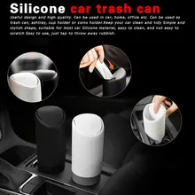 1 шт. автомобильный мусорный бак Автомобильная корзина для мусора силиконовый мусорный футляр держатель мусорный ящик черный белый