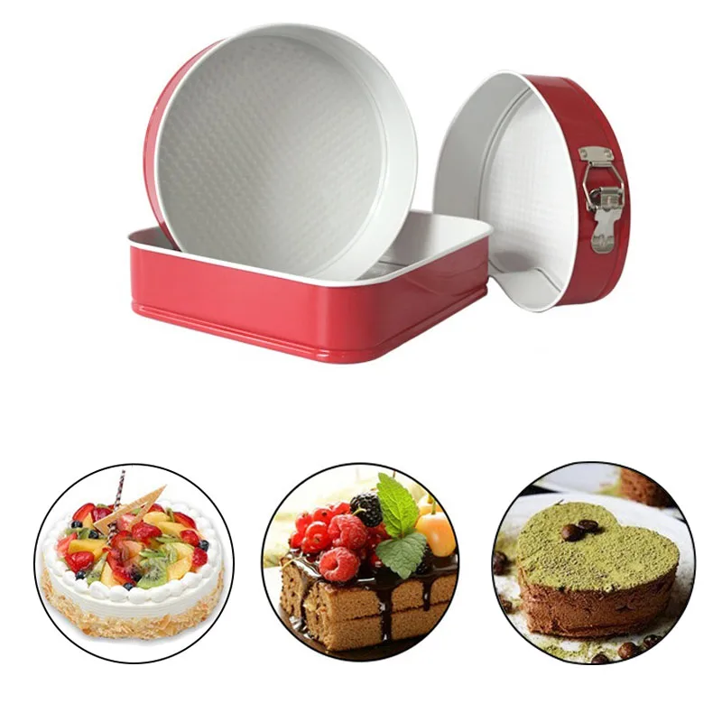 

IVYSHION Carbon Steel Pumpkin Pan Non-stick Springform Pan Leak Proof Removable Bottom Cake Pan Bakeware Cake Baking Moulds