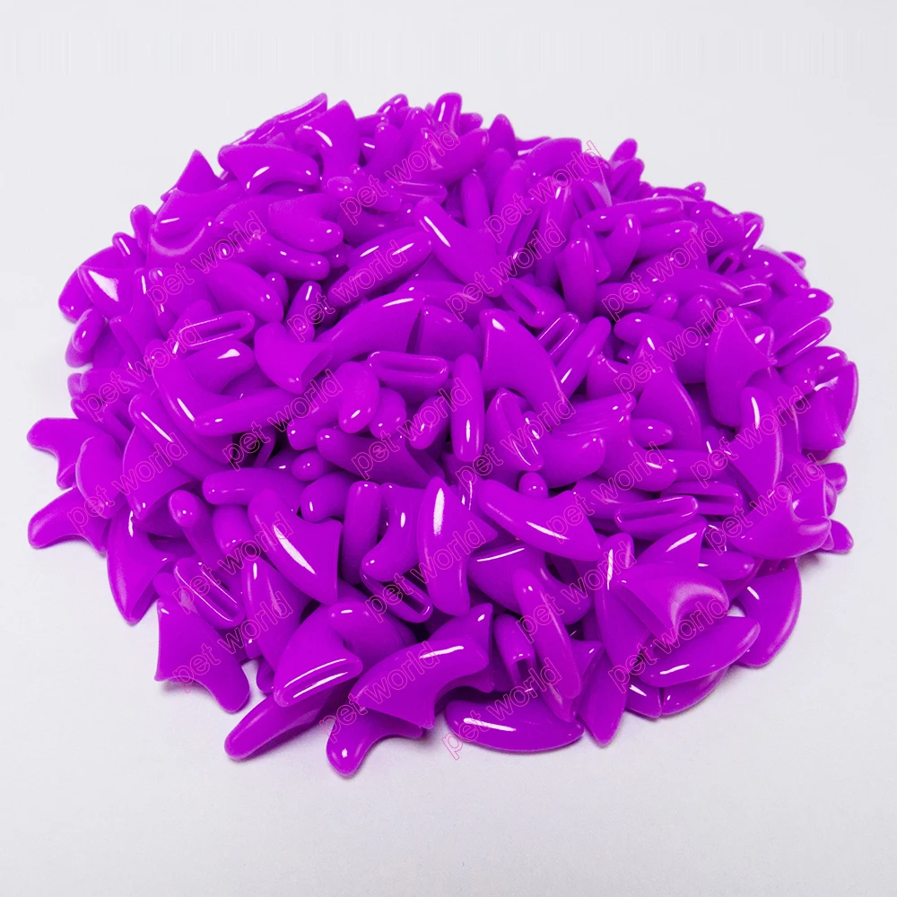 200 pcs/lot Pet  Cat Finger Grooming Floor Protect  Cat Nail Caps Claw Control Soft Paw Caps XS,S ,M,L 5