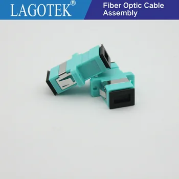 

50PCS/bag SC UPC Simplex mode Fiber optic Adapter OM3 SCUPC Optical fiber coupler SC Fiber flange SC UPC connector Free shipping