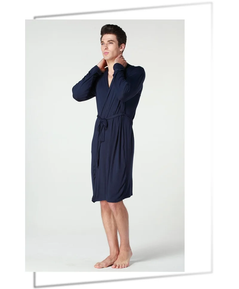 men spring summer autumn bathrobes modal cotton 2