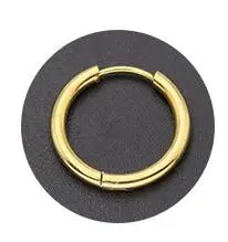 Ювелирные изделия, серьги-кольца, Женские Ювелирные изделия из нержавеющей стали, предотвращают аллергию, трендовые серебряные, розовые, золотые круглые серьги для мужчин, подарки - Окраска металла: Gold
