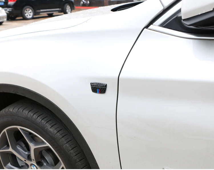 Углеродное волокно эмблема автомобиля Стикеры s B Колонка Стикеры для bmw e46 e39 e60 e90 f30 f34 f10 на возраст 1, 2, 3, 5, 7 серия x1 x3 x5 x6 авто-Стайлинг