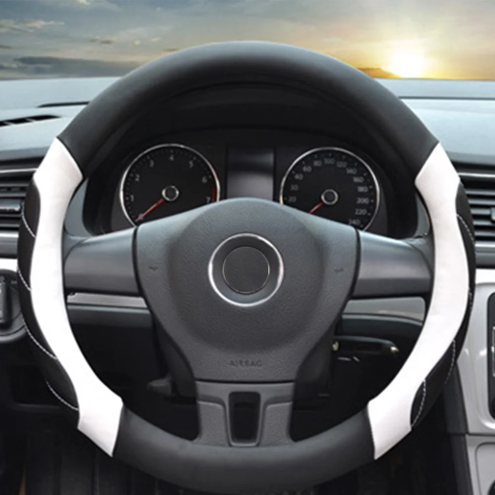 leather steering wheel cover