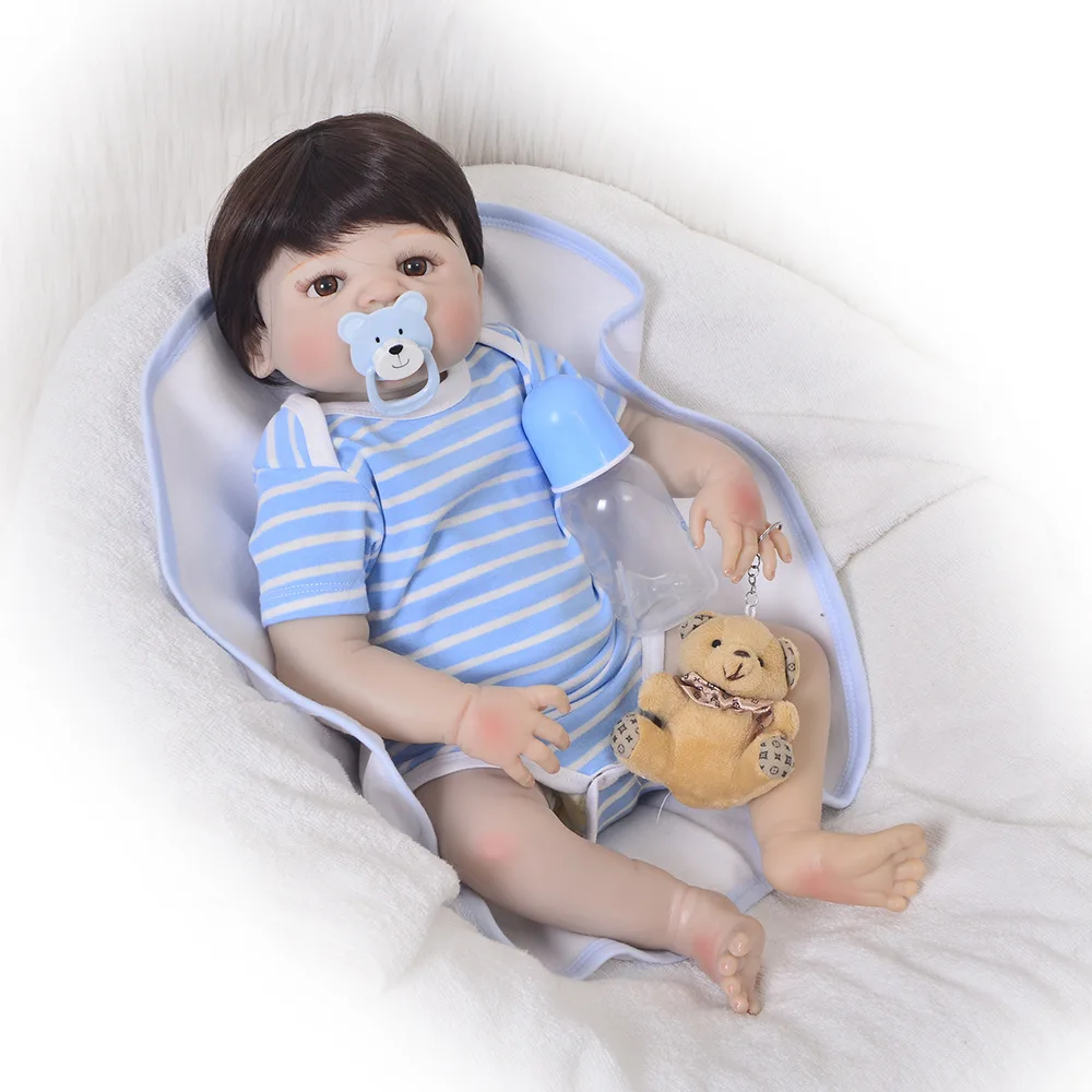 22 дюймов 55 см куклы reborn полный силиконовые кукол младенцев bebe жив lifelike