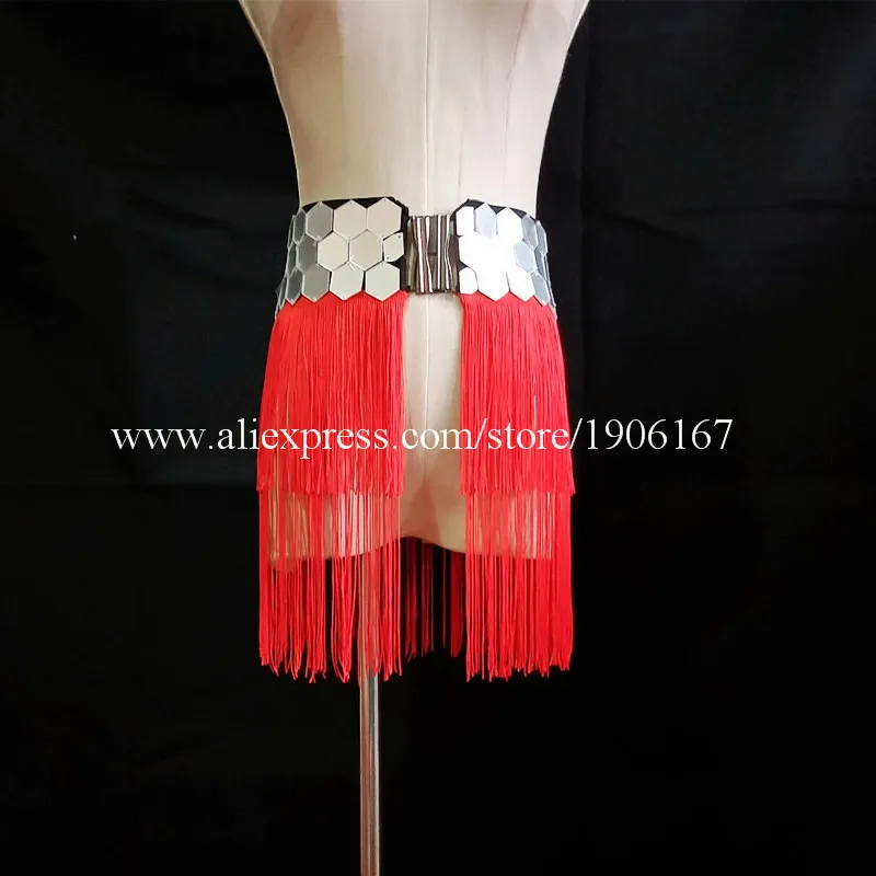 New bar DJ mirror playing disc sexy shiny bikini one-piece costume pink leaking pole dance clothes01