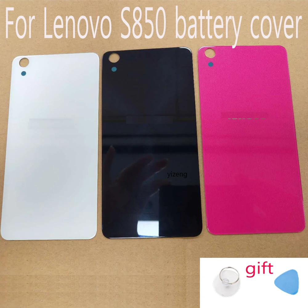 Стеклянная задняя крышка батарейного отсека для Lenovo S850 S850t запасные части с