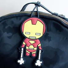 Travel Accessories Cartoon Silica Gel Iron man Luggage Tag Women Portable Label Suitcase ID Address Holder Baggage Boarding