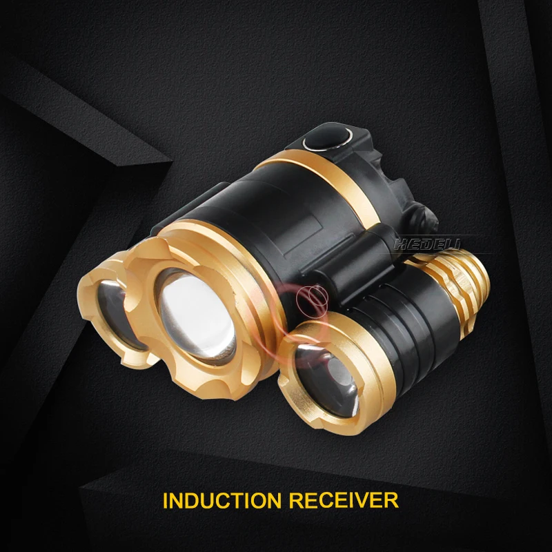 Buy IR Sensor Induction led head lamp Zooms cree XML t6 headlamp Micro USB Rechargeable Headlight head torch 18650 Lanterna lights