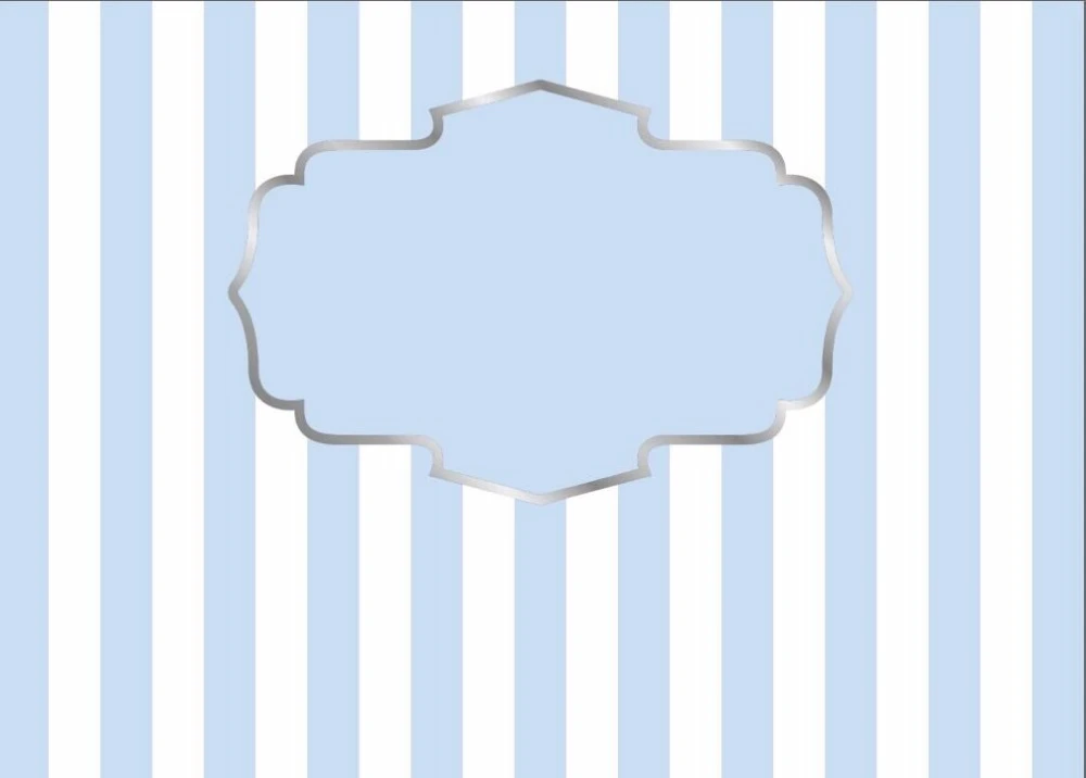 7x5ft Light Blue Stripes Silver Crown God Bless Baptism Custom