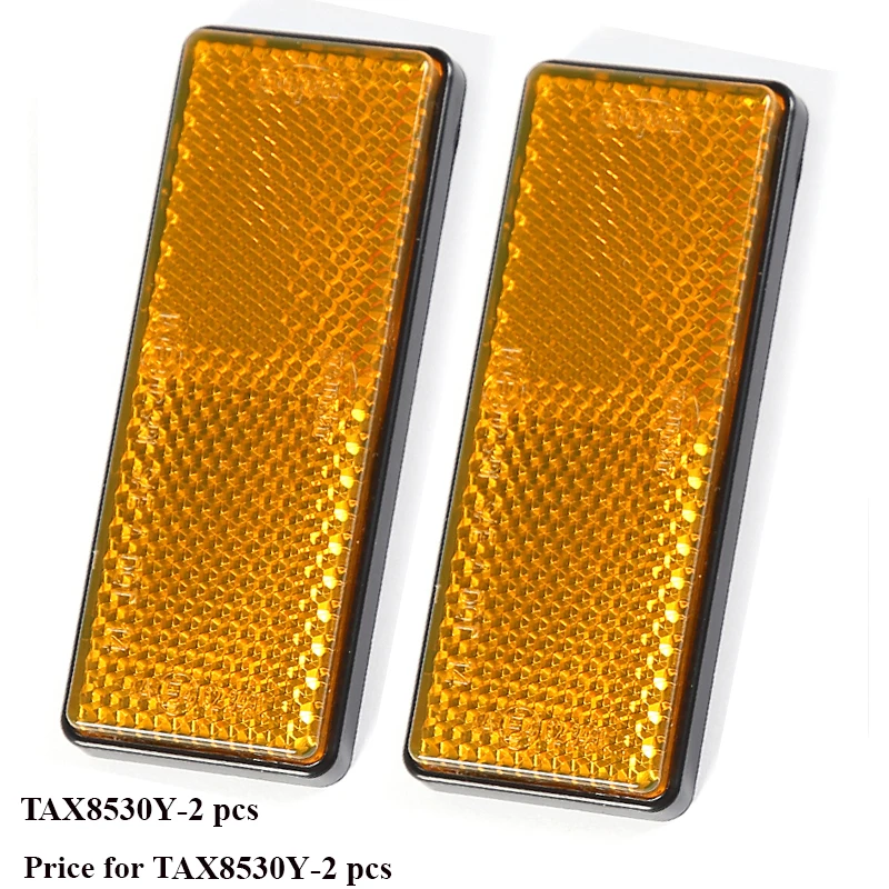 NV-5159A INSTEN 2 Pack 5 Amber Rectangle Reflector with Adhesive Back 