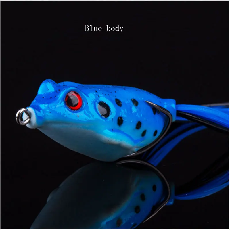 Приманка в виде лягушки, мягкие приманки для тела, 5,5 см, 13 г,, приманка в виде лягушки, сома, дизайн, Мягкая наживка в форме лягушки - Цвет: blue body