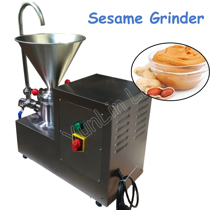 

50kg Peanut Butter Machine 220v Sesame Processing Machine 2.2KW Split Small Stainless Steel Colloid Mill Refiner Frinding JMS60