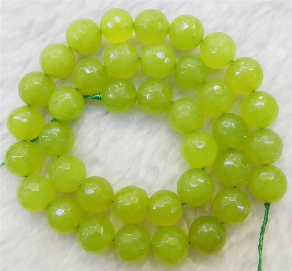 35pcs 10mm Peridot Gemstone Beads – Natural Round Loose Beads For Jewelry Making – 1mm Hole