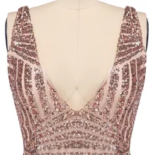 2016 Vestidos Robe De Fiesta Limited New Arrival Party Dresses Summer Dress Sexy V Collar Sleeveless Sequined Club Bar Women