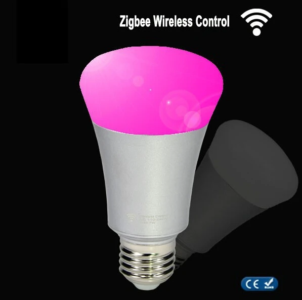 7W E27 A19 A60 Color Changing LED Light Bulbs Zigbee Wireless Control