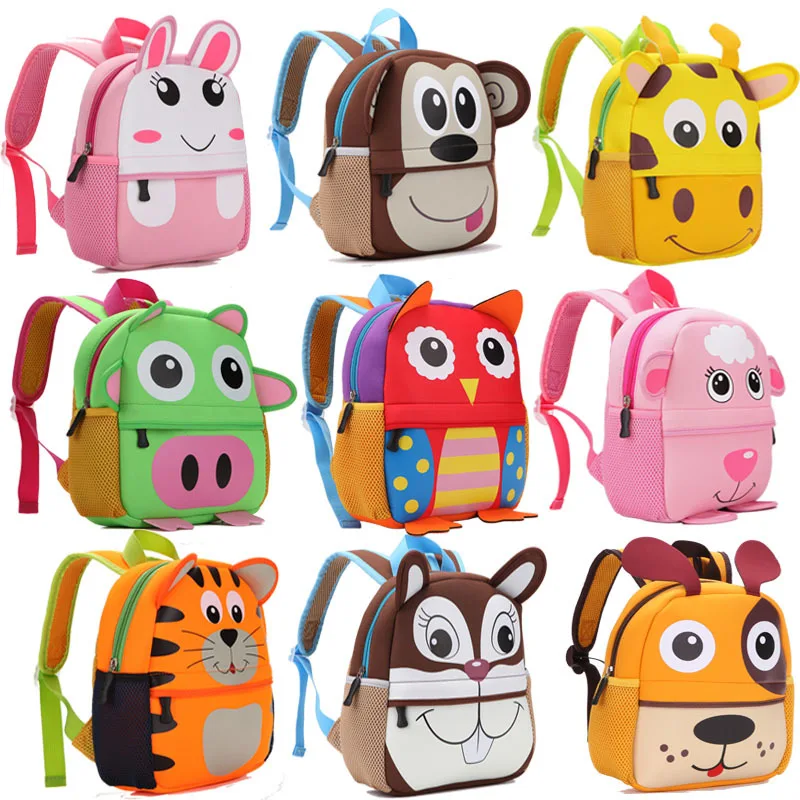 Милые детские школьные сумки рюкзак в Детский сад Дети Девочки Мальчики школьный 3D мультфильм животных сумка Мама