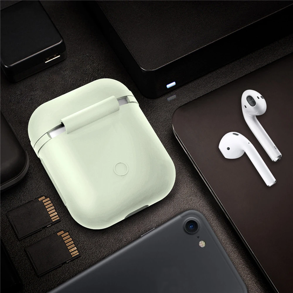 Hot Silicone Protective Carrying Case Glow in the Dark Cover Skin Sleeve Pouch Box for Apple Airpods Wireless Accessories