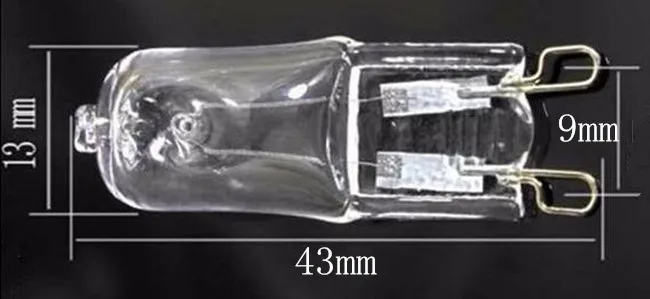 1 шт., светильник для духовки G9, лампа с высокой температурой, пароварка, светильник G9, светильник для духовки, лампа 220 В-240 в 25 Вт 500 градусов