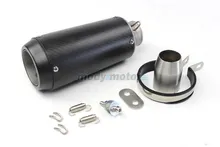MGOD-51mm Universal Motorcycle Exhaust Muffler Modified Real Carbon Fiber Stainless Steel Motorcycle Pipe