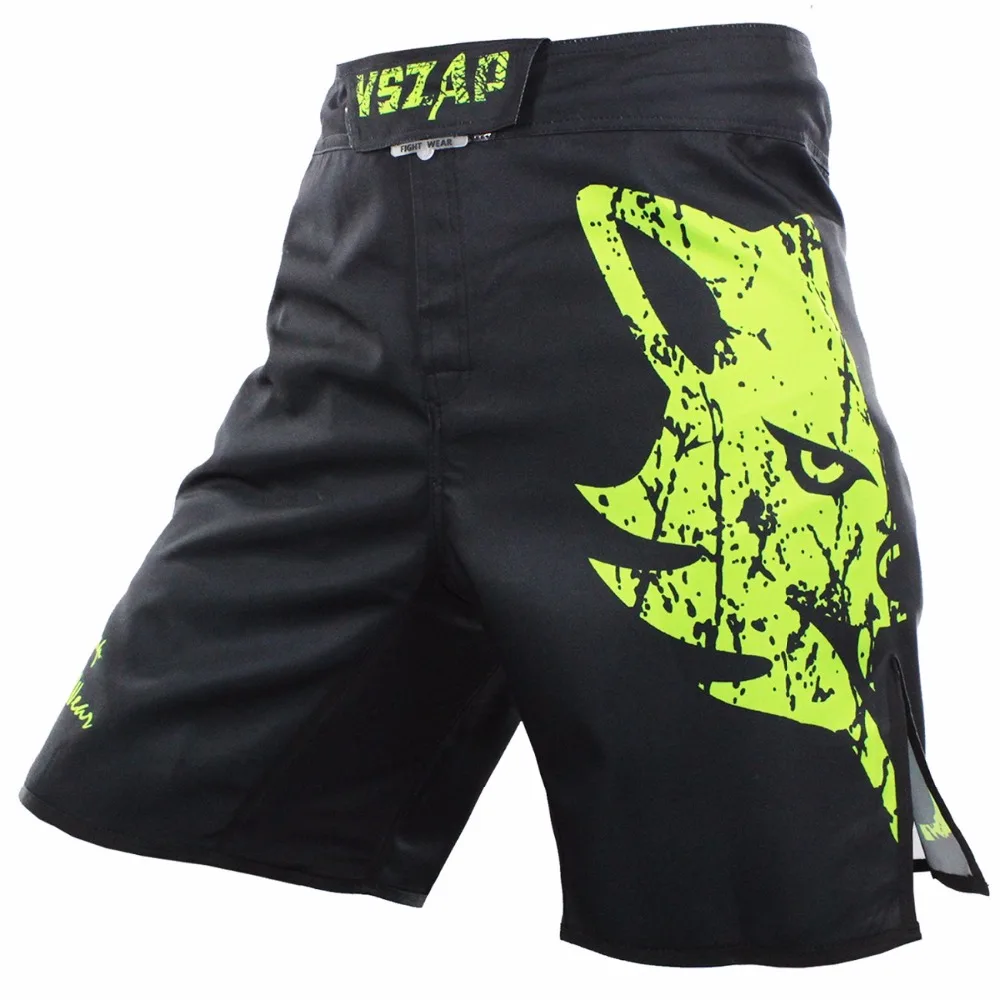 Pro motion ММА бои боксерские шорты Одежда для активного отдыха хлопок свободный размер тренировочные шорты для кикбоксинга Муай Тай ММА Шорты Мужские Бои - Цвет: green