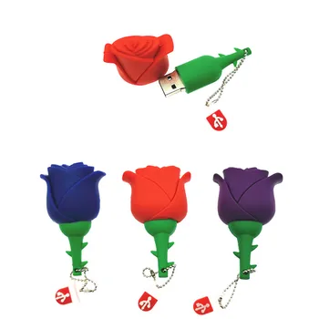 

flower USB flash drive Pen Drive16GB fashion Rose USB drive 8GB pendrive 32gb 64gb memory drive stick best gift for girl women
