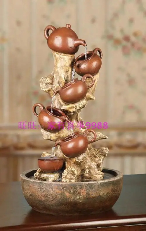 Small water fountain feature design desktop decorations ornaments crafts crock Wugufengdeng 5217 | Мебель
