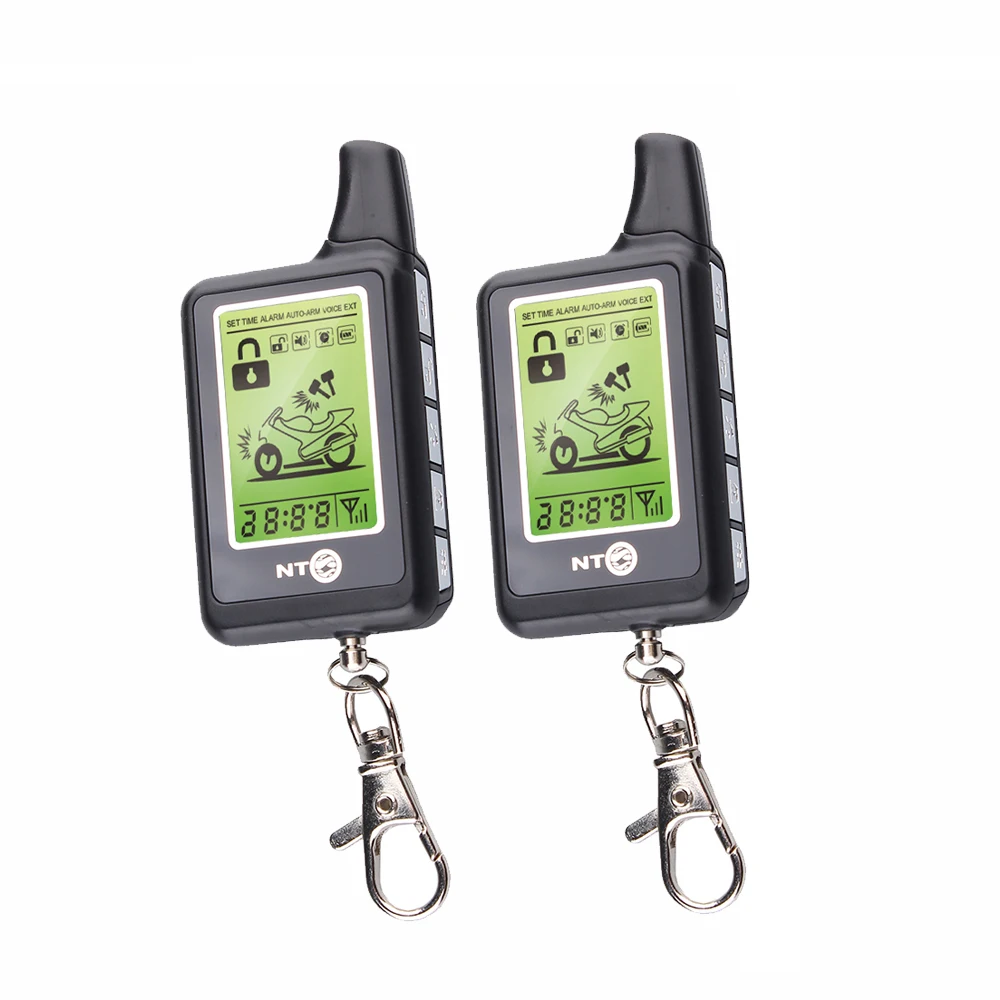 

2 way LCD Motorcycle alarm system motorbike Anti-theft Security theft protection 3500M monitoring range remote engine start